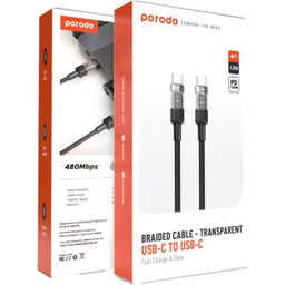 کابل Type-C پرودو کد PD-100WCCTH-BK طول 1.2 متر