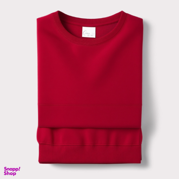 بلوز دخترانه مدل بیسیک کد M60043 رنگ قرمز