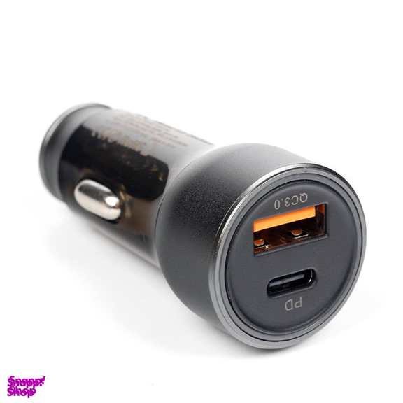 شارژر فندکی هیسکا مدل HCC-316 به همراه کابل تبدیل USB-C