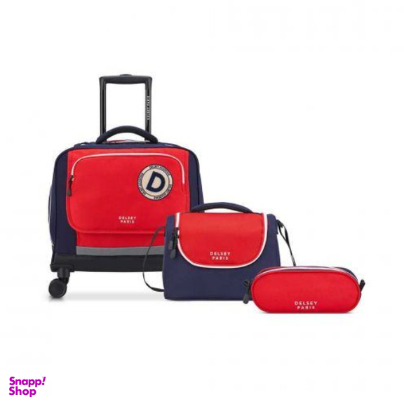 ست کیف و کوله مدرسه دلسی مدل آکادمی چرخ دار کد 003390910 مجموعه 3 عددی