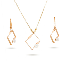 نیم ست طلا 18 عیار زنانه میلی گالری مدل مرواریدی کد MT1241