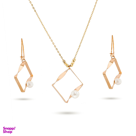 نیم ست طلا 18 عیار زنانه میلی گالری مدل مرواریدی کد MT1241