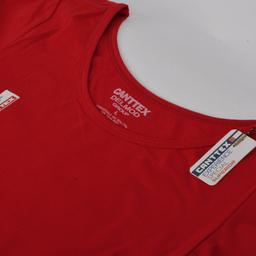 کراپ‌ تیشرت آستین بلند زنانه کانتکس مدل 249014505 رنگ قرمز