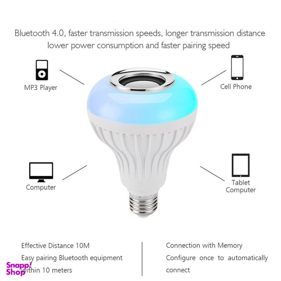 لامپ و اسپیکر بلوتوث هوشمند کد Smart Led Music Bulb