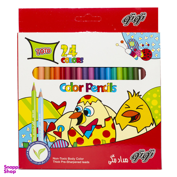 مداد رنگی 24 رنگ  توتو کد 3112