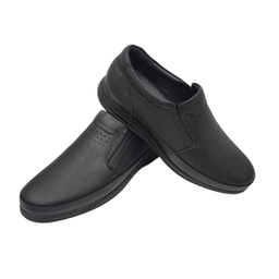 کفش طبی مردانه چرم ریباری مدل R79 رنگ مشکی