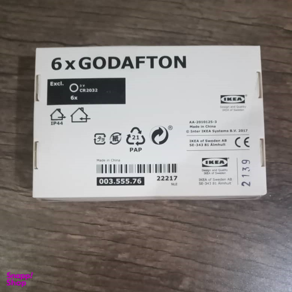 شمع ال ای دی ایکیا مدل Godafton بسته 6 عددی به همراه باتری