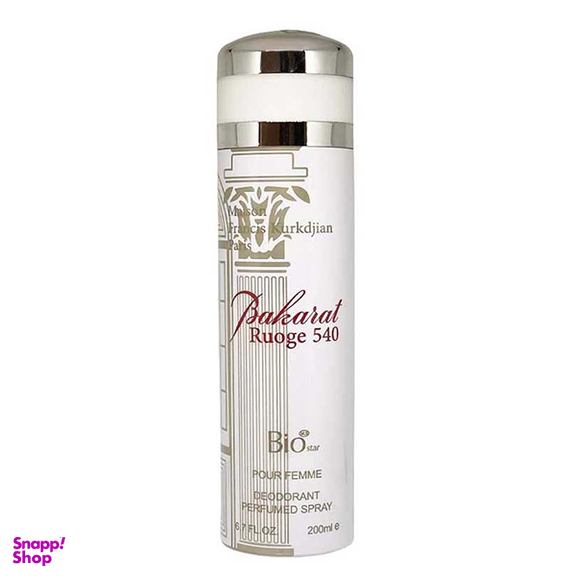 اسپری بدن زنانه بایو استار مدل باکارات رژ 540 حجم 200 میلی لیتر