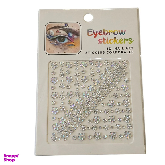 نگین صورت و ناخن طرح گل کد 105 بسته 167 عددی