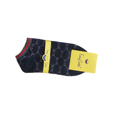 جوراب مچی زنانه طرح گوچی کد Dnblu-410