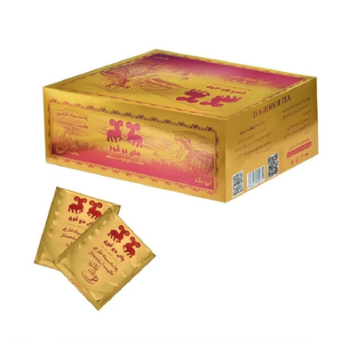 چای سیاه خارجی ممتاز کیسه ای پوشش دار دو قوچ بسته 100 عددی