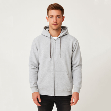 سویشرت زیپدار مردانه به رسم کد 70010 رنگ ملانژ