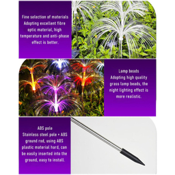 چراغ پارکی خورشیدی سولونیکس مدل قاصدک دو طبقه مجموعه 6 عددی