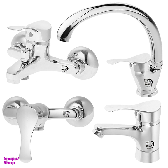 شیرآلات اهرمی اندیکا مدل لاله مجموعه 4 عددی