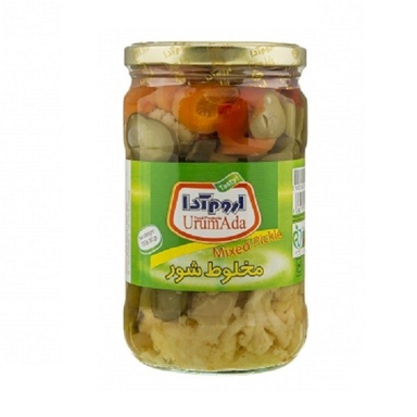 ترشی مخلوط شور اروم آدا وزن 700 گرم