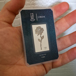 شمش نقره لیردا مدل گل رز 999