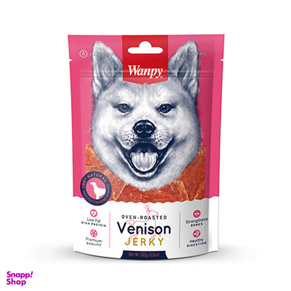 غذای تشویقی سگ ونپی مدل Vension Jerky وزن 100 گرم