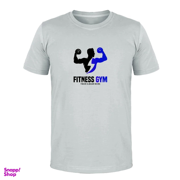 تیشرت مردانه طرح GYM کد L18 رنگ طوسی