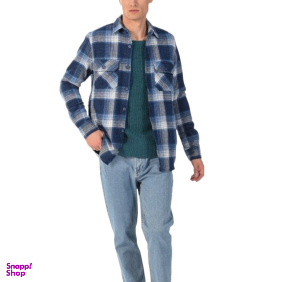 پیراهن مردانه مدل پشمی چهارخانه کد 10