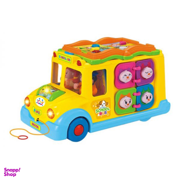 اسباب بازی موزیکال اتوبوس مدرسه هولی تویز مدل 796 Children Electric Bus Music Car