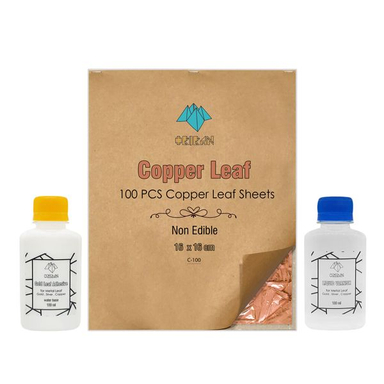 ورق مس اوریران کد C100GV120 بسته 100 عددی به همراه چسب و وارنیش