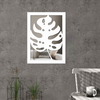 تابلو آینه الف طرح برگ کد S-2