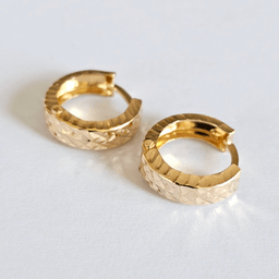 گوشواره طلا 18 عیار زنانه پاریس گلد طرح حلقه ای امگا کد 2545
