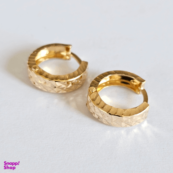 گوشواره طلا 18 عیار زنانه پاریس گلد طرح حلقه ای امگا کد 2545