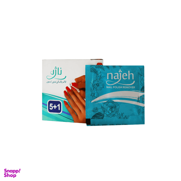 پد لاک پاک کن ناژه مدل polish مجموعه ۶ عددی