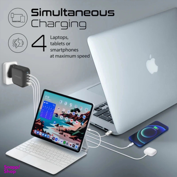 شارژر دیواری پرومیت مدل GANPORT4-100PD