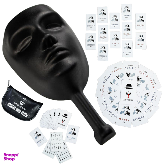 ماسک ایفای نقش به همراه 30 عدد کارت بازی pvc بسته 12 عددی