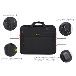 کیف لپ تاپ کمل اکتیو مدل CM 3517 مناسب برای لپ تاپ 15 تا 17 اینچی