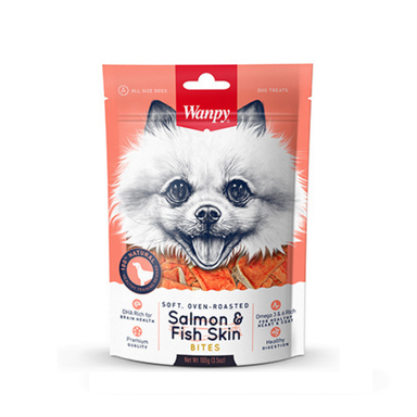 تشویقی سگ ونپی مدل Salmon Fish Skin وزن 100 گرم