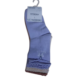 جوراب زنانه ال سی وایکیکی مدل Flowers V2 بسته 5 عددی