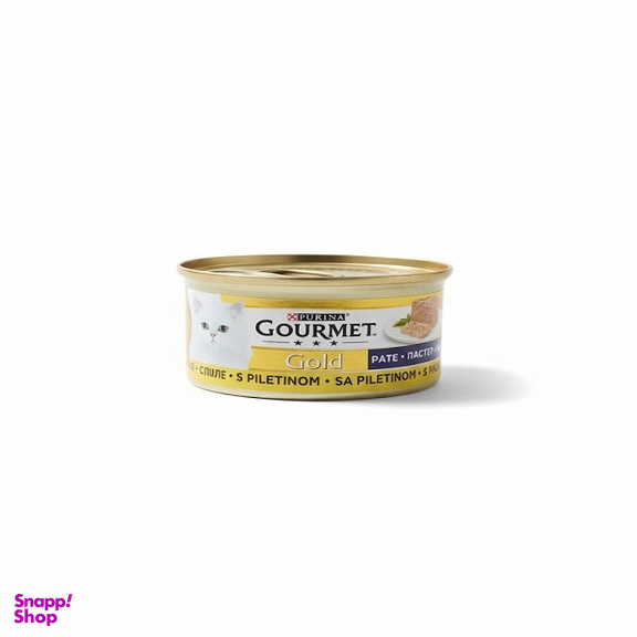 کنسرو غذای گربه گورمت مدل پته طعم مرغ وزن 85 گرم