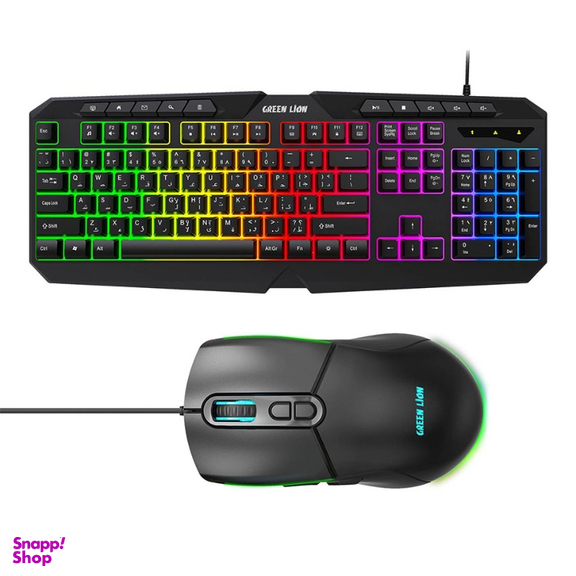 ماوس و کیبورد باسیم گرین لاین مدل GKM-400 RGB