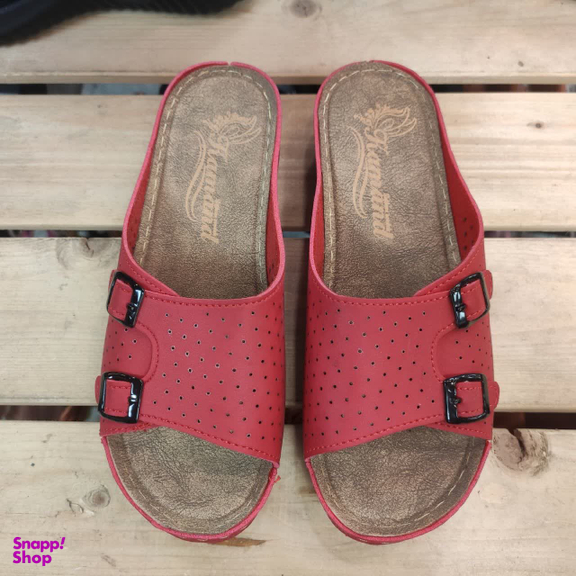 دمپایی زنانه کمند مدل افرا رنگ قرمز