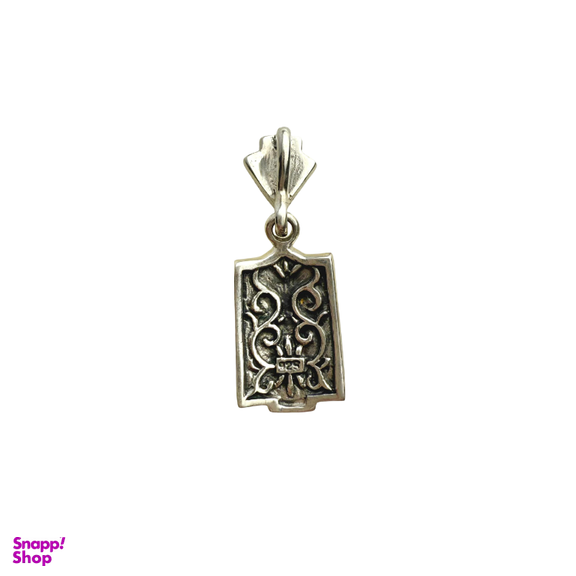 پلاک گردنبند نقره 925 عیار زنانه طرح نگین مشکی کد PLKEF 001211