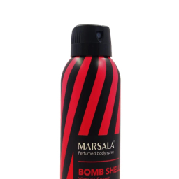 اسپری بدن زنانه مارسالا مدل بمب شنل حجم 200 میلی لیتر