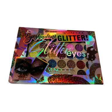 پالت سایه چشم‌ گلیتری 36 رنگ مدل Seven Cool کد‌ A