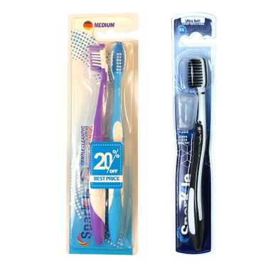 مسواک اسپارکل مدل S5 با برس خیلی نرم به همراه مسواک اسپارکل مدل S9+ با برس متوسط بسته 2 عددی