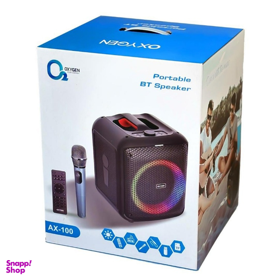 اسپیکر بلوتوثی پارتی باکس قابل حمل اکسیژن مدل AX-100