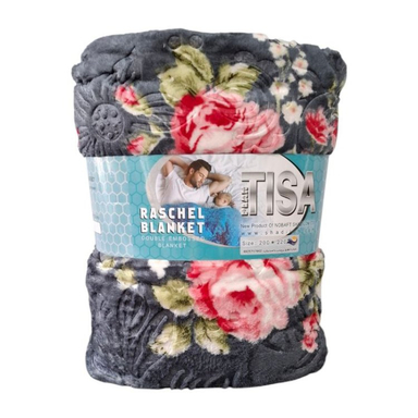 پتو مسافرتی یک نفره تیسا مدل ژله ای گلدار کد CHL1 سایز 150×220 سانتی متر