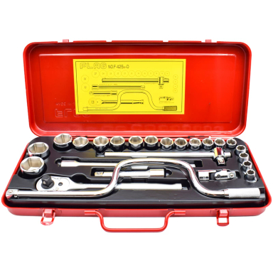 آچار و سری بکس فلگ مدل F425MD-6  مجموعه 25 عددی