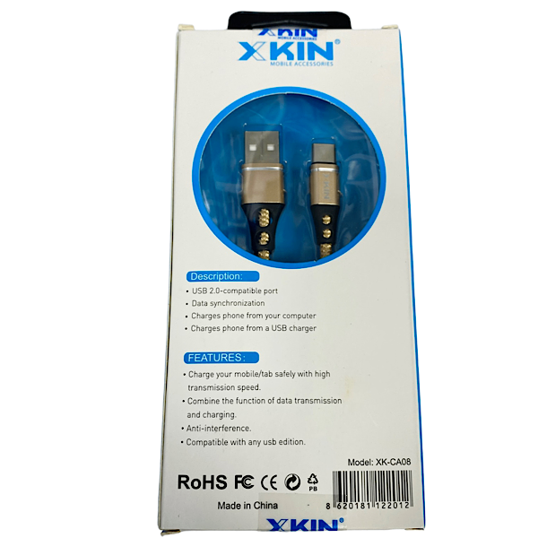 کابل USB به Type-C ایکس کین کد CA08 طول 1 متر