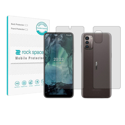 محافظ صفحه نمایش شفاف راک اسپیس مدل HyGEL مناسب گوشی موبایل نوکیا G21 به همراه محافظ پشت گوشی