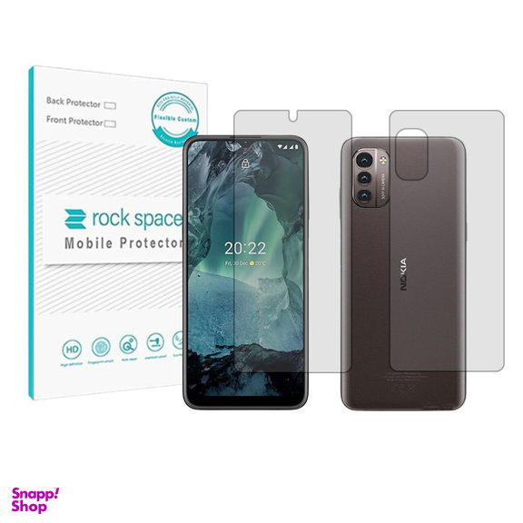 محافظ صفحه نمایش شفاف راک اسپیس مدل HyGEL مناسب گوشی موبایل نوکیا G21 به همراه محافظ پشت گوشی