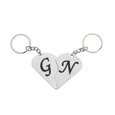 جاکلیدی گیلواره زراوشان مدل قلب دو تکه حرف G N
