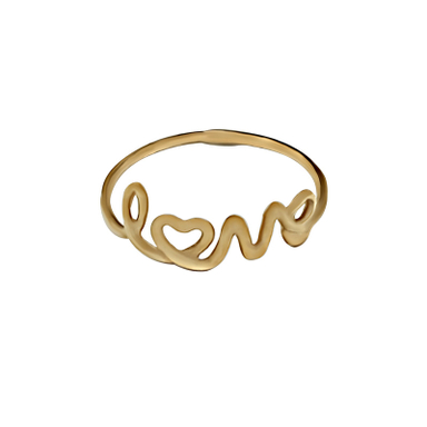 انگشتر طلا 18 عیار زنانه طلاجات مدل لاو کد 1032 سایز 54