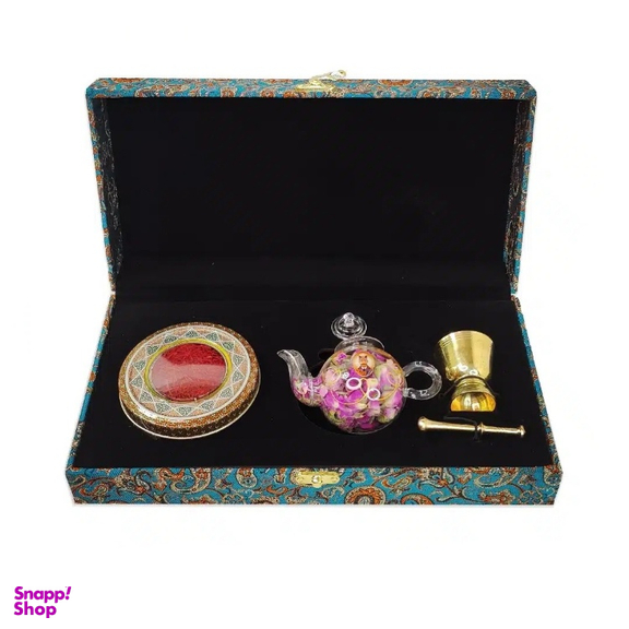 پک هدیه زعفران ستاره زعفرانیه طرح ترمه مدل فاخر کد 02